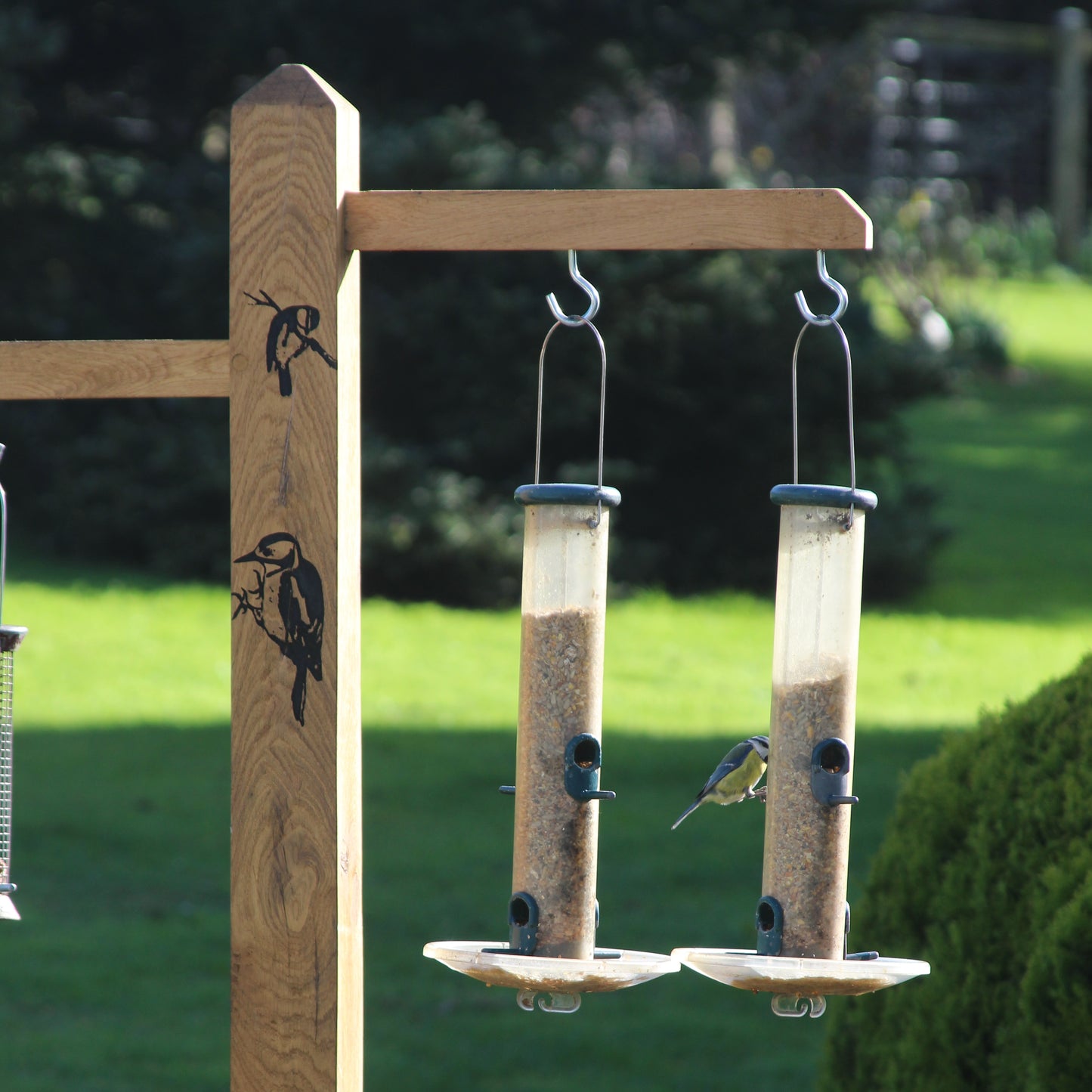 Wooden Bird Feeding Station | Personalise with your own engraving