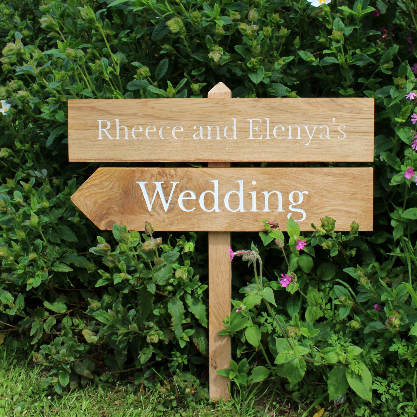 Country Lane Wooden Wedding Signage