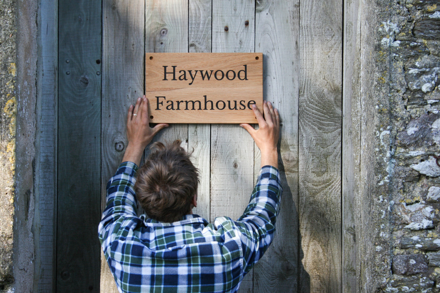 Personalised Oak House Plaque | Custom Sizes