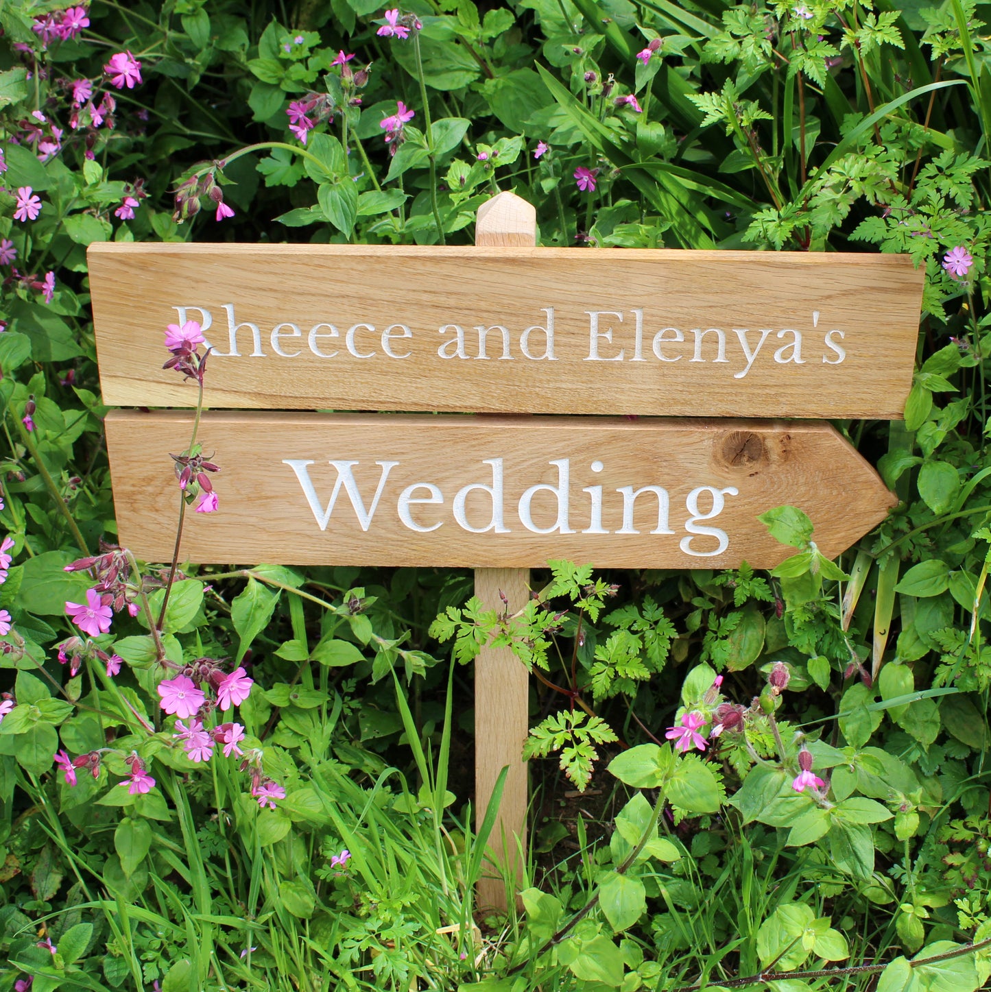 Country Lane Wooden Wedding Signage