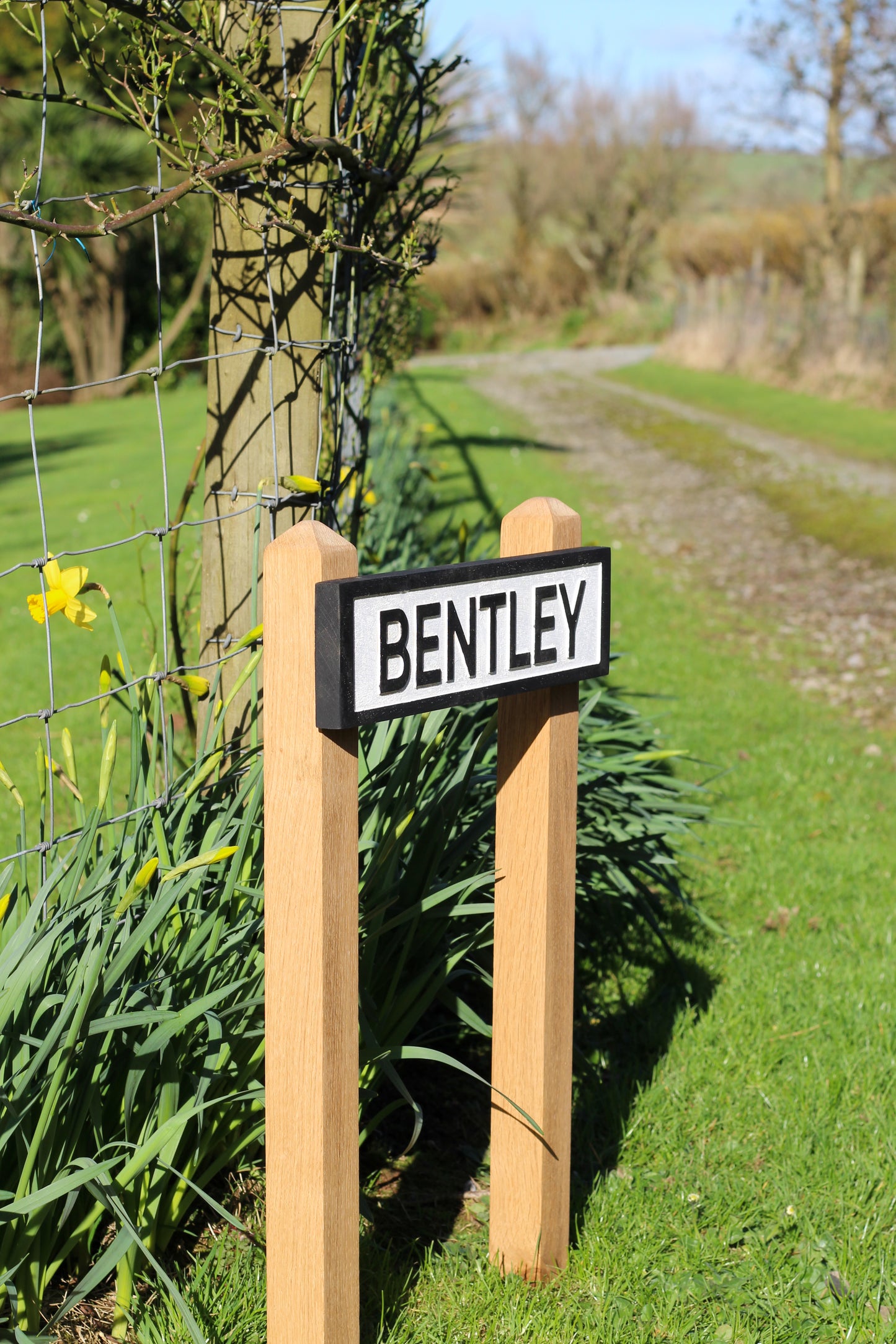 Bold Contrast  Personalised Wooden House Sign