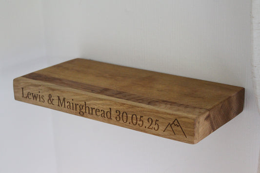 Handmade Solid Oak Floating Shelf