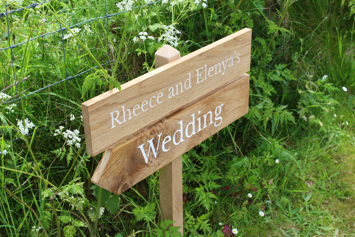 Country Lane Wooden Wedding Signage