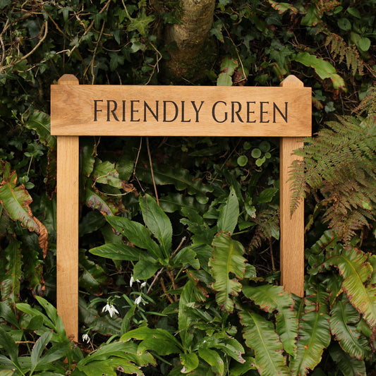 Customisable Oak Free-Standing House Signs