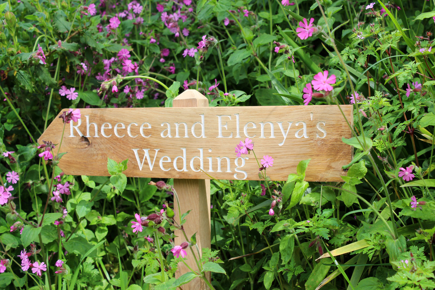 Country Lane Wooden Wedding Signage