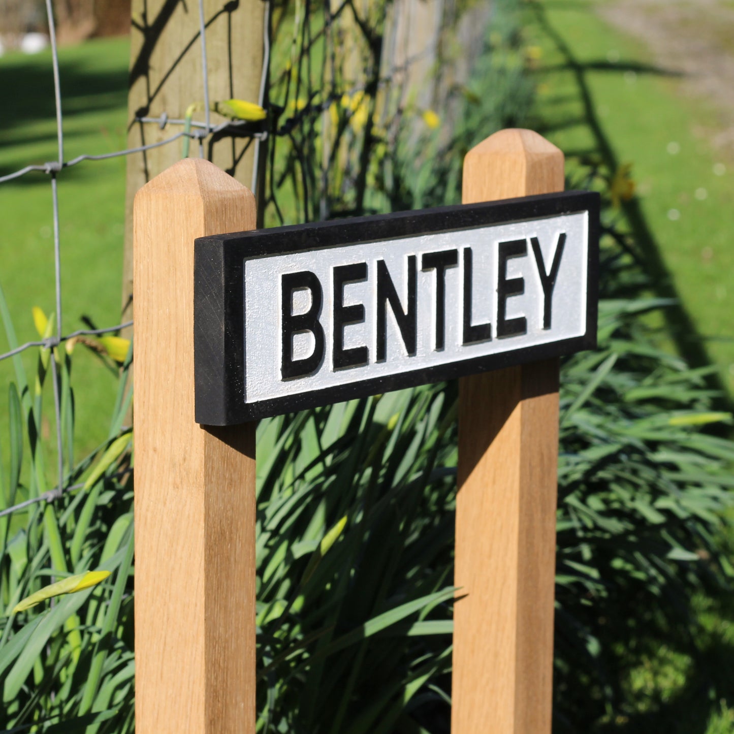 Bold Contrast  Personalised Wooden House Sign