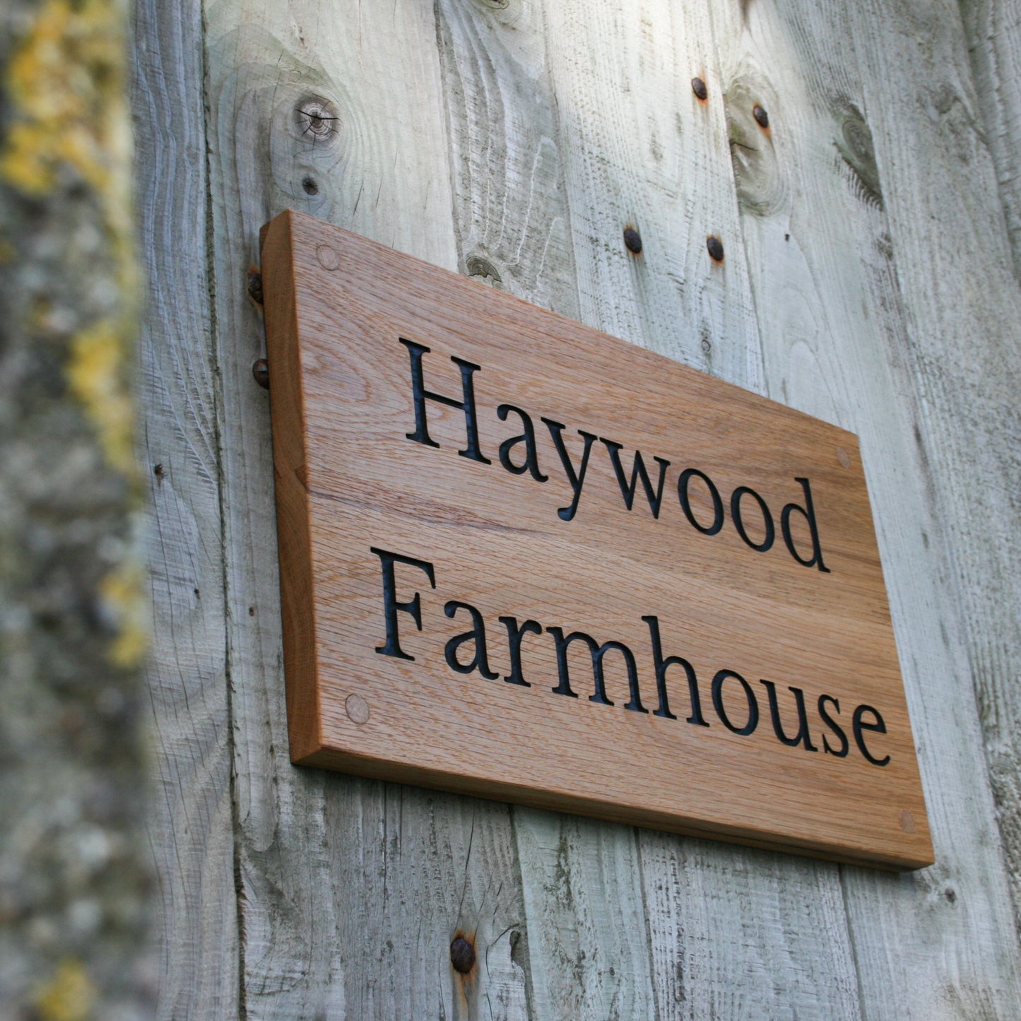 Personalised Oak House Plaque | Custom Sizes