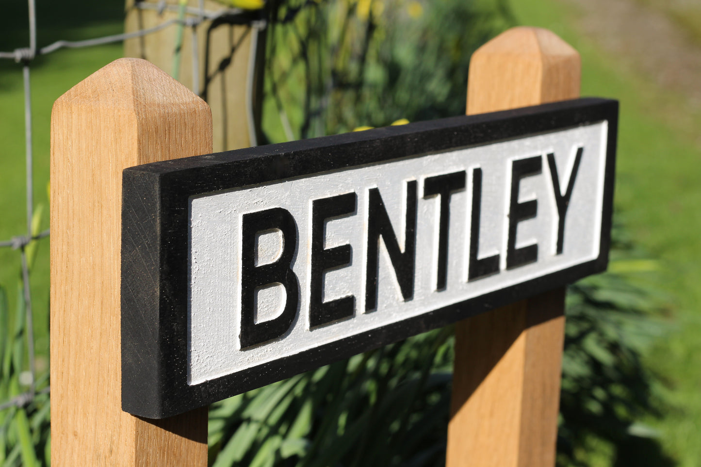 Bold Contrast  Personalised Wooden House Sign