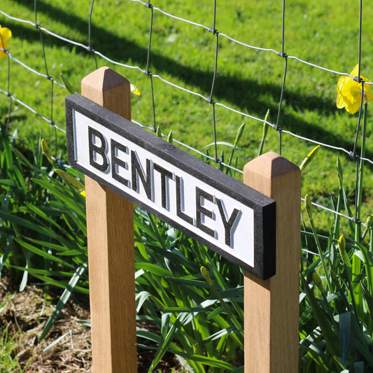 Bold Contrast  Personalised Wooden House Sign