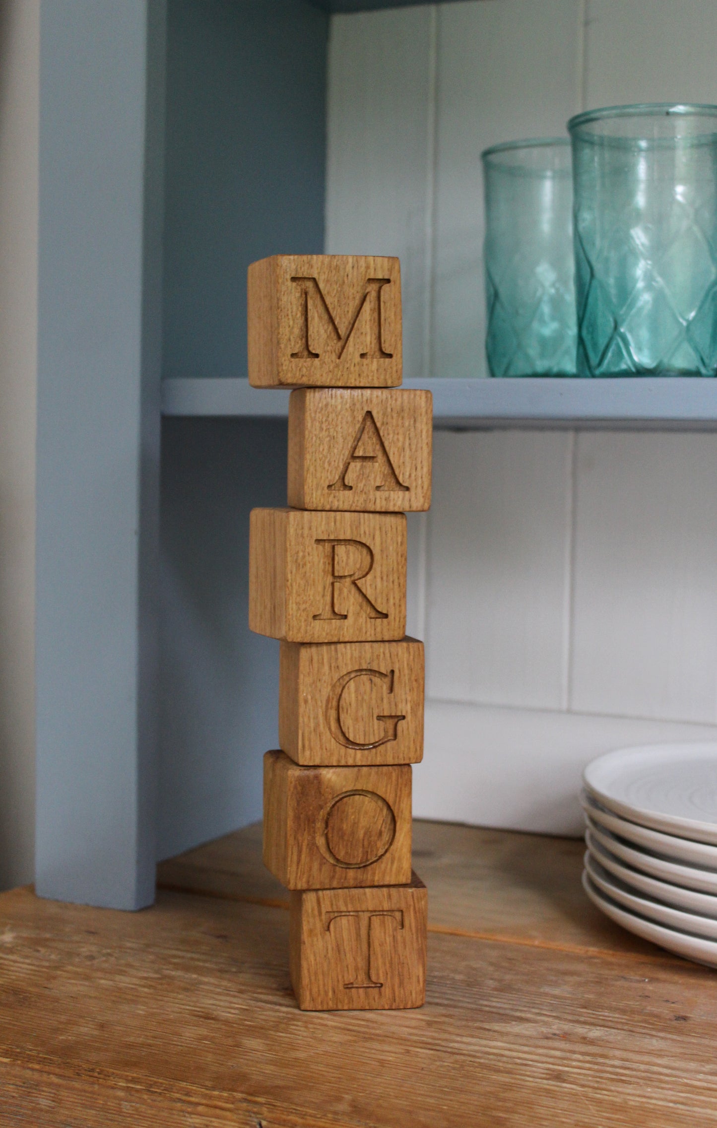 Personalised Wooden Baby Name Blocks