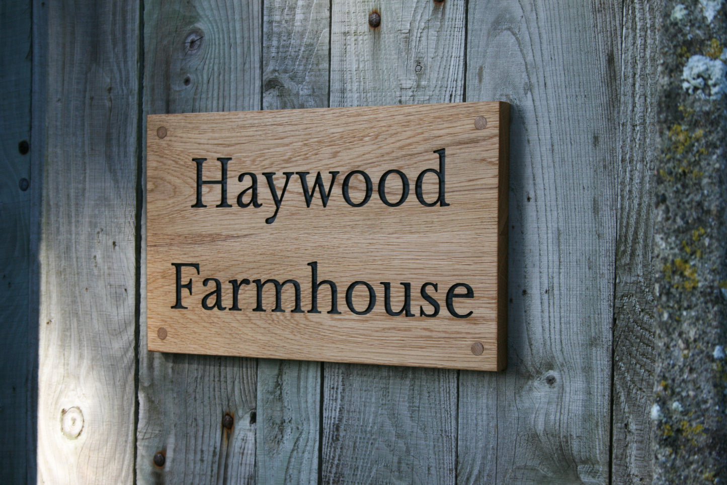 Personalised Oak House Plaque | Custom Sizes