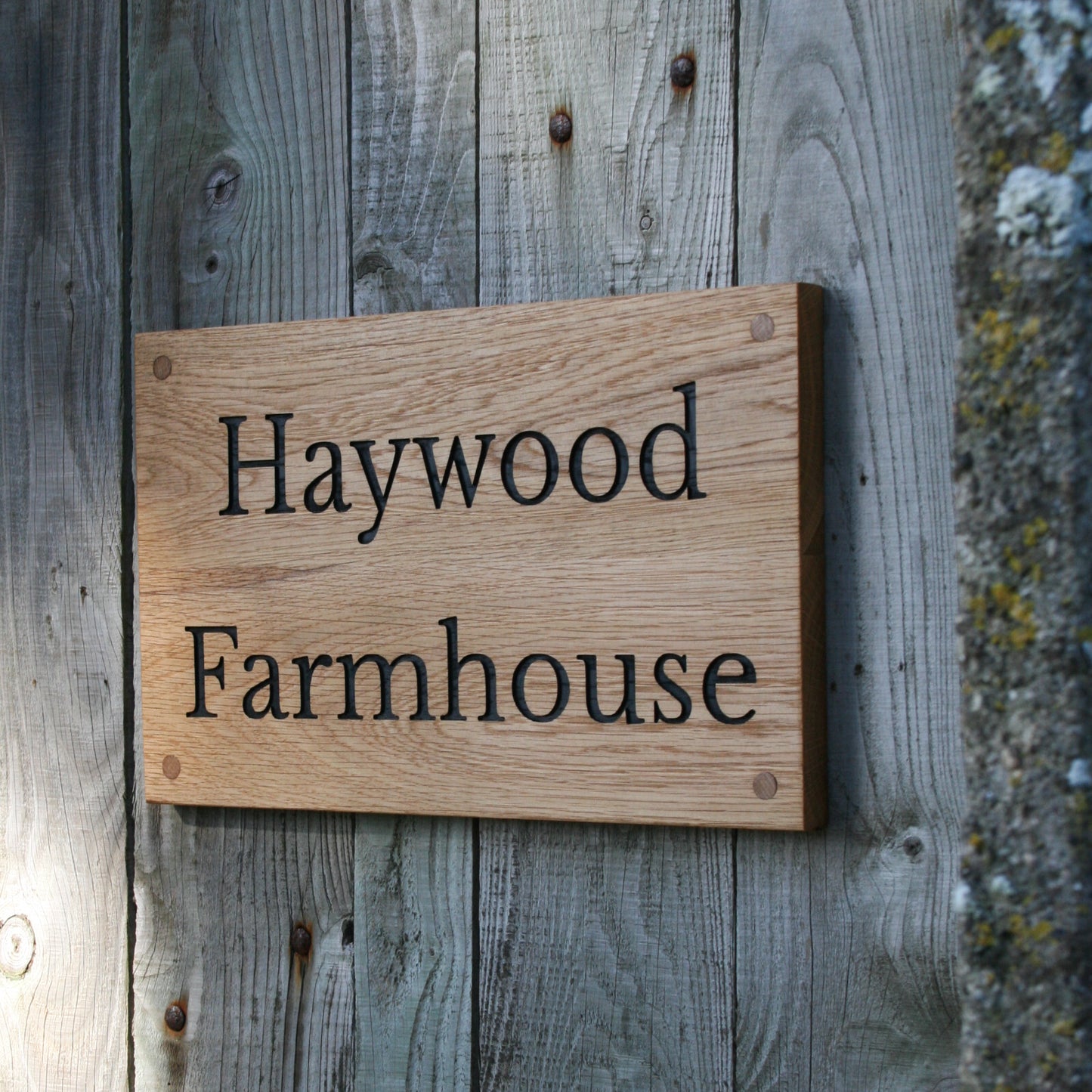 Personalised Oak House Plaque | Custom Sizes