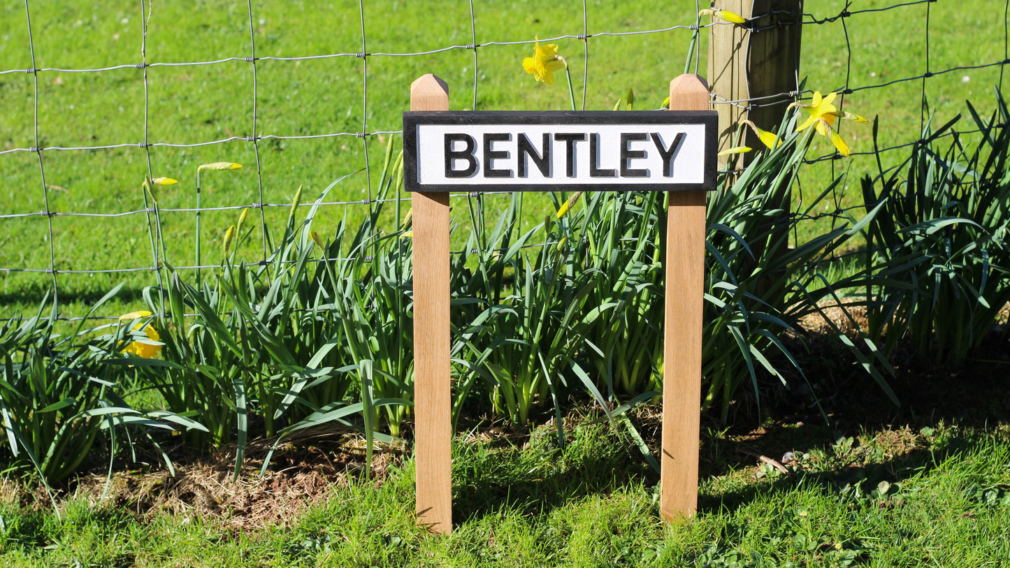 Bold Contrast  Personalised Wooden House Sign