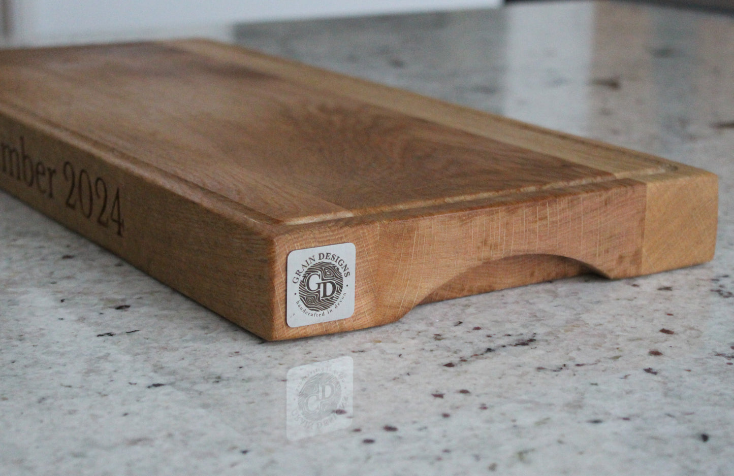 Handmade Engraved Oak Chopping Board